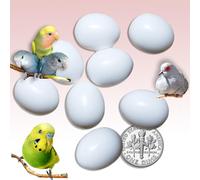 Budgie Dummy Bird Eggs Tricks Your Bird Everytime! 7 Solid Plastic Fake Eggs Parakeet, Parrotlet, Dia Dove Stop Egg Laying DummyEggs USA