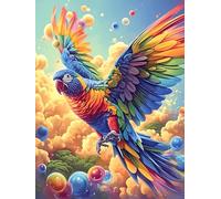 Budgie Group in A Tree 1000 Piece Count Jigsaw Puzzle Set Wildlife Pet For Adults Teens 14+ Concentration Training Indoor Game Family Game Night Rigid Cardboard 1000 PCS