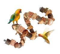 Budgie Toy Perches for Birds, Parrot Toy, Bird Accessories for Cage, Bird Toy, Wooden Parrot Chew Toy, Budgies Accessories for All Parrots and Birds (80 cm)
