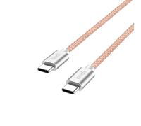 BUDI - 1.5m Type-C to Type-C Fast Charging Braided Cable - DC206TT15 (Orange)