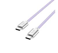 BUDI - 1.5m Type-C to Type-C Fast Charging Braided Cable - DC206TT15 (Purple)
