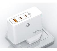 BUDI 100W PD 3-Port Charger - 2 Type-C Ports & 1 USB Port