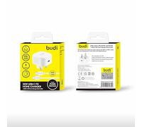 Budi - 20W USB-C PD Home Charger + USB-C PD 65W Fast Charge Data Cable - Mini Design