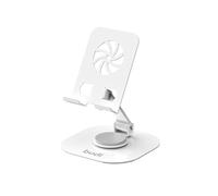 BUDI 360° Rotation Folding Metal Phone Holder - Adjustable Stand for 4”-12.9” Devices | Anti-Slip Silicone Base | Portable & Durable Design