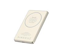 Budi - 5000mAh Ultra Thin Magnetic 20W PD+ Wireless Power Bank - 15W Wireless, Aluminum Shell, For Smartphone and Cellphone - GOLD