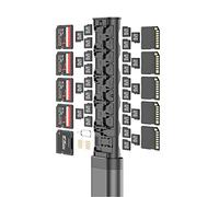 Budi Alloy Memory Card Storage Stick For microSD - Full SD & Nano Sim Organizer