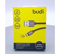 Budi, Charge/Sync Cable, Micro USB, 3Meter, 2.4A Faster Charger, Aluminium Shell