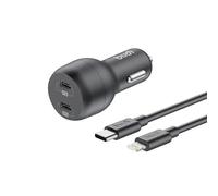Budi - Dual PD Car Charger with USB-C to Lightning Cable - CC108RTLB