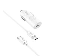 Budi Mini Fast Car Charger PD 33W with 1.2m USB-C to USB-C Cable