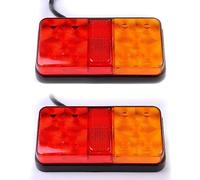 Buding 2 x 12V LED Rear Tail Stop Light Indicator Lamp Truck Trailer Lorry Van Caravan
