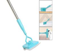 Buding Broom Brush Cleaning Mop, Collapsible Baseboard Cleaner Glide Dust Extendable Cleaning Skirting Boards Telescopic Pole Microfiber Cleaner Wash Cleaning Supplies
