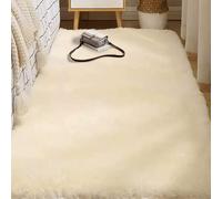 BUDINGHY Fluffy Shaggy Rug 100 x 200 cm Soft Touch Non Shedding Soft Fluffy Area Carpet Durable for Kids Girls and Boys, Nursery Room, Cream Color