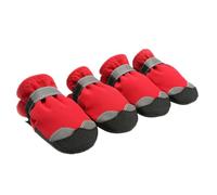 budiniao Advanced Breathable Pet Dog Shoes Boots Paws Cool And Comfortable During Warm Weather Walks Dog Boots Pet Paw Protector Shoes In Hot Protective Rain Booties, Red, M