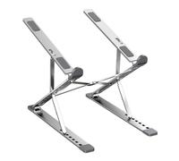 budiniao Aluminum Alloy Foldable Laptop Holder Adjustable Height Non-Slip Notebook Typing Work Table Stand PC Raiser Household