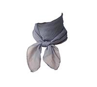 budiniao Chiffon Scarf Korea Style Comfortable Girl Ornament Small Neckerchief Costume Matching Thin Design Women Handkerchief, Gray