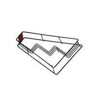 budiniao Coffee Syrup Stand Condiment Storage Rack Effective Multi Layer Organization Easy To Clean Kitchen Countertop Essential Kitchen Countertop Organizer Holder Shelf, Black, Trapezoidal 3 Grids