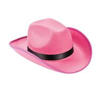 budiniao Cowboy Hat Bride Bridesmaid Decor Performance Celebration Chic Cowboy Style Hat Diameter Is 21x17.5cm/8 x7 Western Wide Brim For Men Teens Adults, Pink, 40x33x14cm