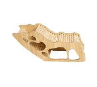 budiniao Creative Wood Small Animal Out Hut Play Exploring Toy Promoting Interactive Fun Sessions For Active Hamsters Wood Cage Accessories Small Animal Habitat Decor, Style C