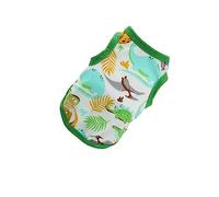 budiniao Dog Clothes Cute Style Elastic Cotton Costumes Puppies Shirt Pets Supplies Pet Apparel Supple Keep Cool Puppy Vest, Dinosaur Pattern, L