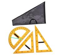 budiniao Durable Math Geometry Equipment Ruler Designed to Last Effortlessly Supports All Geometry Teaching Needs Drawing Math Tool Big Size Teacher Aids, Yellow, 3 pcs