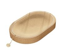 budiniao Durable Oval Cat Scratching Bed With Spacious Cat Scratcher Lounge Cats To Scratch And Scratch Pad Is Made Of High Hardness Sisal To Withstand Most Enthusiastic Scratching And Clawing