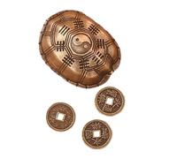 budiniao Feng Shui Turtle Shell Pendant Brass Turtle Shell Figurine Home Decoration Unique Gift For Collectible Enthusiasts Small Ornaments Room Office Decor, Pendant, 3x2.3x1.7cm