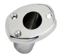 budiniao Flag Pole Bracket Boat Flag Pole Holder Polished Stainless Steel Easy Grip No Tool Required Boat Stanchion Flush Mounting Socket Stainless Steel Flagpole Holder Base