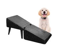 budiniao Folding Dog Stair With Suction Cup Sturdy Dog Ramp For Small Dogs Enjoying Easy Access Stairs For Small Dogs Dual-, black