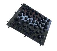 budiniao Foot Massage Mat Yoga Mat Can Be Connected Together Creating Larger Massage Area For Relaxation Acupressure Cushion Pebble, Black, 37x29.5x3.2cm