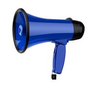 budiniao Football Baseball 25 Watt Bullhorn Megaphone Loud Speaker Handheld Durable Portable Rechargeable Microphone Loudspeaker For Everyone Microphone Loudspeaker Battery, Blue, 22x14x14cm