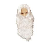 budiniao Funny Santa Wig Beard Set Christmas Cosplay Old Man Wizard Costume Holiday Parties And Celebrations Wig And Beard Costume Set Is Gift For Family Party Photo Prop Santa Claus Cosplay