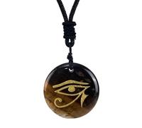 budiniao Gothic Style Eye Of Ra Necklace Trendy Chic Engraved Accessory Suitable For Parties And Gatherings Party Clothing Shoes Jewelry Accessory Gothic Punk Egyptian Eye Of, Yellow, Diameter: 30mm
