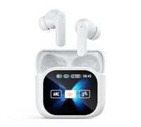 budiniao Long Lasting Bluetooth Headphones With Mic Featuring 300mAh Battery And Faster Transmission Signal Better Restoration Headset With Mic Bluetooth, White