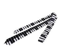 budiniao Look With Slim Necktie Piano Keyboard Black And White Color Soft Smooth Feels Good Young Peoples Choice Mens Neckties Trendy And Gorgeous Soft Smooth