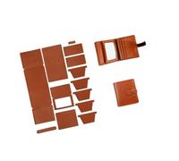 budiniao Materials Ensuring Durability in DIY Leather Wallet Set While Engage in Handmade Woven Bags Craft Experience Mens Purse Making Supplies Materials for Adults, Brown, 9.5x1.8x11cm