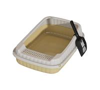 budiniao Open Top Cat Litter Box Lightweight Semi Enclosed Indoor Kittens Easy To Maintain With Ample Space Open Top Cat Litter Box Is Made Of PP Anti Splashing Supplies Small Animals Travel