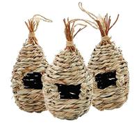 budiniao Pack of 3 Animal Nest Breeding Birdhouse Outdoor Hanging Outside Birdcage Park Branch Decor Cage Roosting House