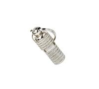 budiniao Pet ID Tag Anti Lost Name Silver Phone Number Identity Label Lightweight Tube Collars Puppy Outdoors Travel Home, Silver Small