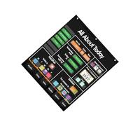 budiniao Pocket Chart Calendar Teaching Learning Center Color Shape Counting Educational Fun Weather ABC Letters Chart Organizer Teaching Tool Supplies Hanging