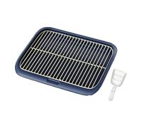 budiniao Puppy Potty Pan Made Of Premium Easy To Clean Keeps Puppies Eating Pee Pad Isolating Urine And Preventing Dirty Paws. Netis Smooth And Delicate Dog, Dark Blue, XL