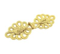 budiniao Sewing Buttons For Cloaks Chinese Knot Frog Closure Sweaters Costumes Crafting Fashionable Attire 1 Pair Of Chinese Knot Frog Button Button, Gold, 22x7.5cm