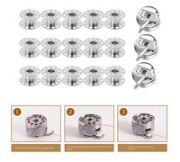 budiniao Sewing Machine Parts Sewing Machine Accessories Bobbin Holder Case 15 Metal Bobbins and Replacement Cases Included Embroidery Supply Houshold