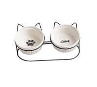 budiniao Small Dog Ceramic Waterer Elevated Non Slip Promotes Healthy Eating And Drinking Habits Making Feeding Easier For Small Dogs And Cats. Easy To
