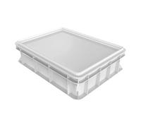 budiniao Stackable Proofing Box Large Containers With Lids Versatile Storage Solution For Kitchen Countertop Neatness Cabinet Kitchen Organizer Bins Pizza Tray, White, 30x40x10cm