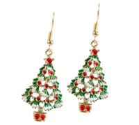 budiniao Unique Christmas Theme Earring Snowman Santa Reindeer Tree Earring Eardrop Bright Color Jewelry Suitable For All Celebrations Adorable Appearance Love And Care For Has