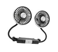 budiniao Universal Car USB Fan With Dual Head Three Speed Options Allowing Comfortable Breezy Experience For All Passengers Car Electric Fan 360 Degrees Rotary With Light