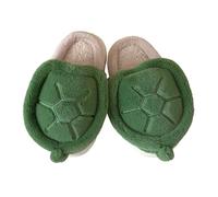 budiniao Warm Slip On Slippers Cute Turtle Plush Home Slippers Cozy Bedroom Living Room Indoor Outdoor These Are Not Only Soft And Comfort But Also Durable. Provide Excellent, Green, 38 39