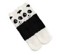 budiniao Winter Fleece Socks Ankle Animal Cartoon Print Thick Warm Thickened Slipper Fluffy Middle Tube Sock Hosiery Teen Girls, Panda