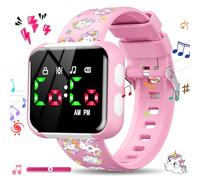 BudJivez Potty Training Watch for Toddler Girls: Unicorn Design, Water Resistant, Adjustable Volume, 7 Countdown Timers, Pink