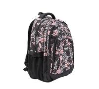 budmil Lynsey School Backpack for Boys and Girls 45L - for Teenagers Children from Class 5 - Water-Repellent - Backpack with Laptop Compartment & 4 Compartments & Ventilated Back, Pink (pink flowers